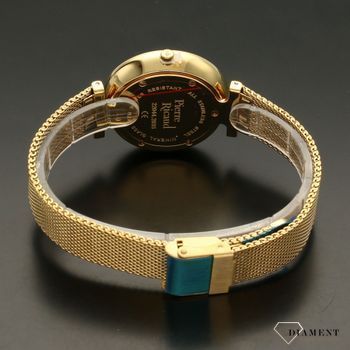 Zegarek damski w kolorze złotym na stalowej bransolecie z dołączonym modnym skórzanym paskiem. Pasek skórzany w kolorze cielistym. Idealny na prezent (4).jpg